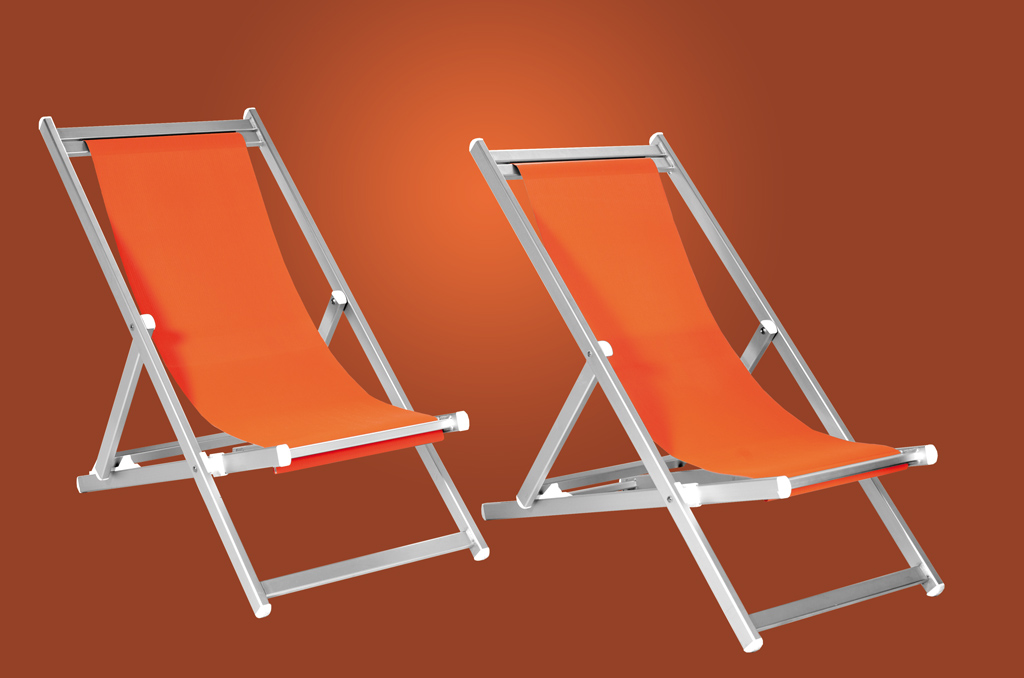 Deckchairs in anodized aluminium